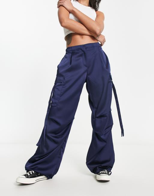 Pantalon discount cargo satiné