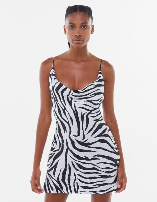 Zebra on sale satin dress