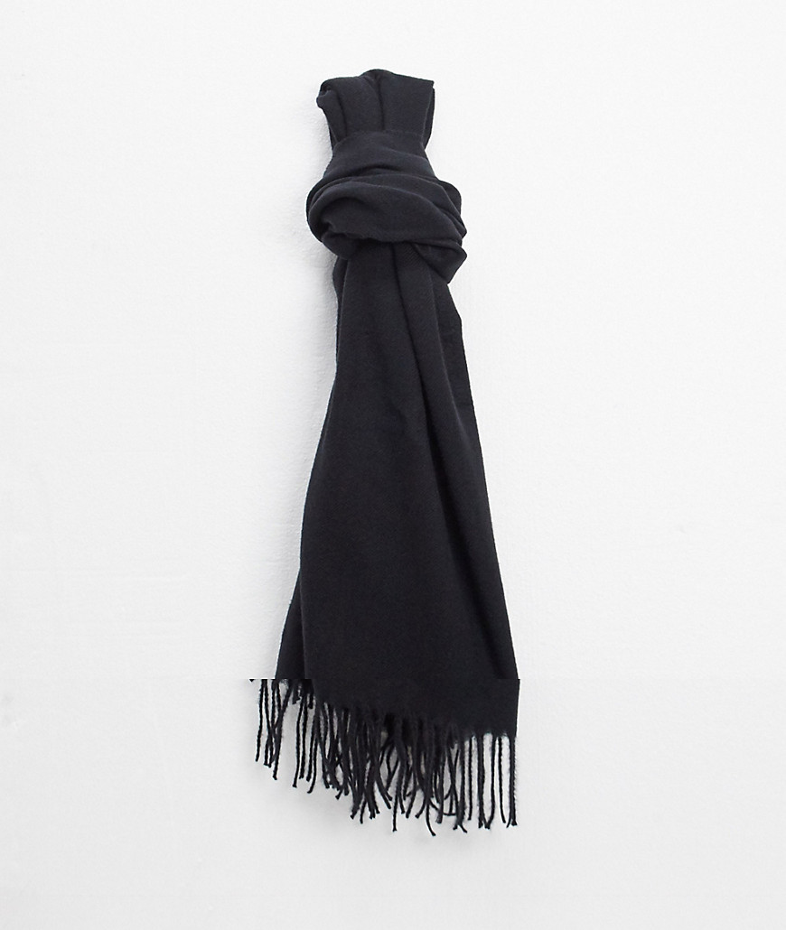 Bershka scarf in black-Grey