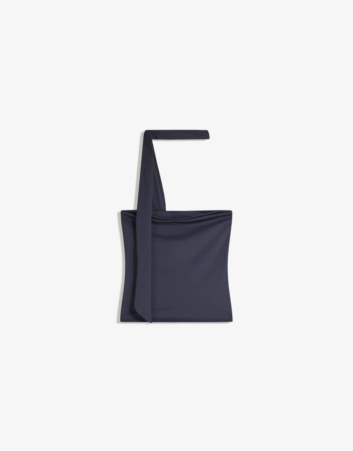 Bershka Scarf-style bandeau top in navy