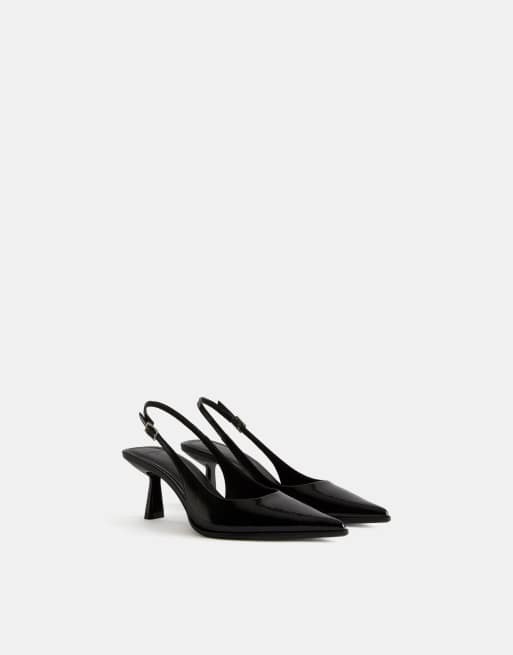 Bershka - Scarpe con tacchetti a spillo nere con cinturino sul retro, 3 di 6