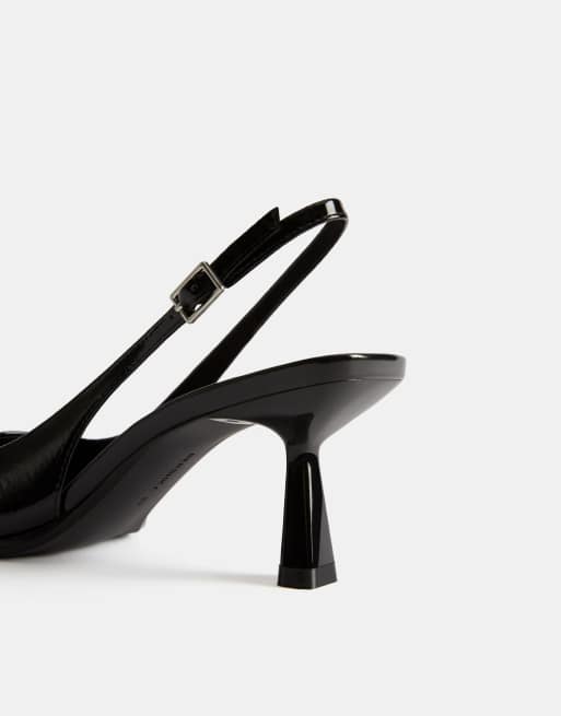 Bershka - Scarpe con tacchetti a spillo nere con cinturino sul retro, 5 di 6