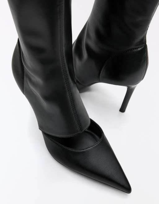 Bershka scarpe con tacco cut-out nere, 6 di 6
