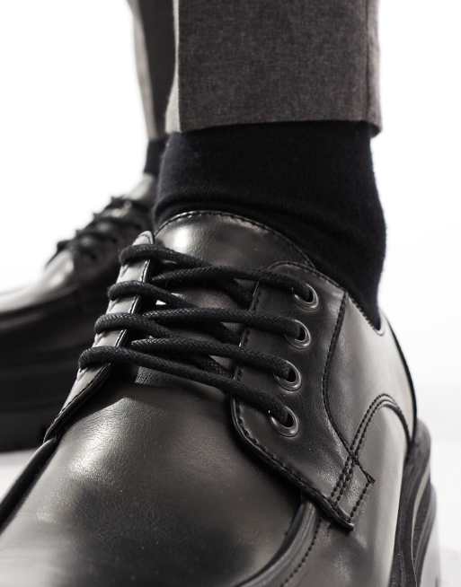 Bershka Scarpe Derby eleganti stringate nere