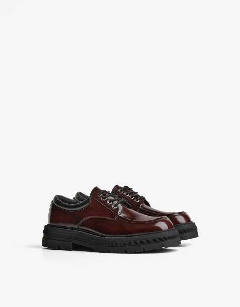 Bershka - Scarpe eleganti bordeaux con punta a mocassino - view 1