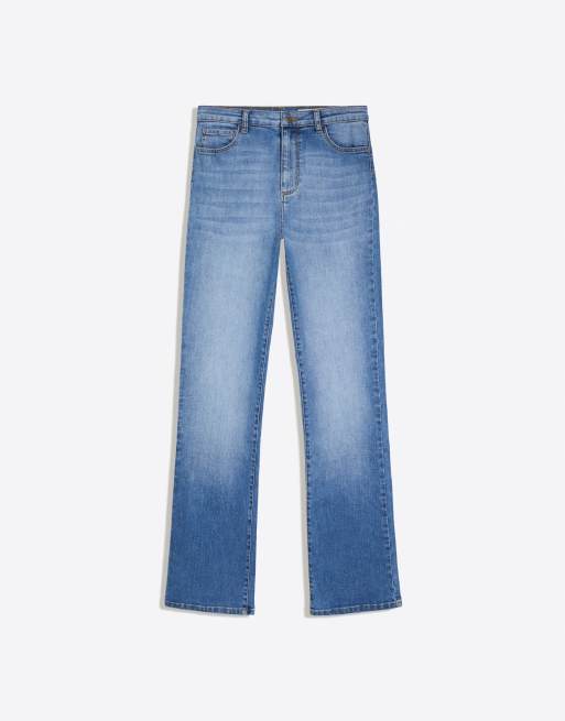 Bershka – Schlagjeans in Mittelblau, 4 von 4