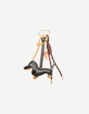 Bershka - Schlüsselanhänger in Schwarz mit Hundefigur