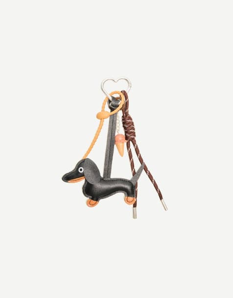 Bershka – Schlüsselanhänger in Schwarz mit Hundefigur - view 1