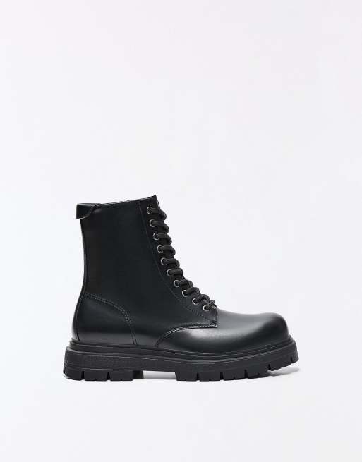 Bershka Schnürstiefel in Schwarz, 3 von 6