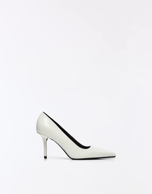 Bershka schoenen met hoge hak in wit, 3 van 7