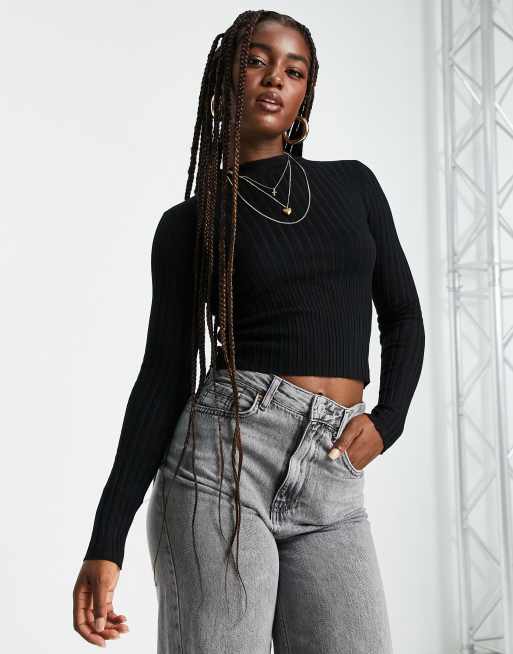 Bershka – Schwarzer Rollkragenpullover