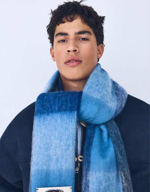 Bershka sciarpa a quadri blu, 3 di 5