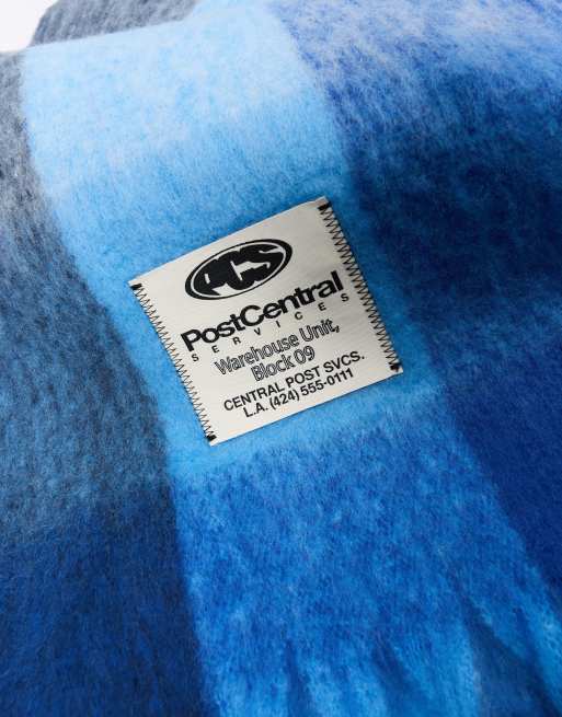 Bershka sciarpa a quadri blu, 4 di 5