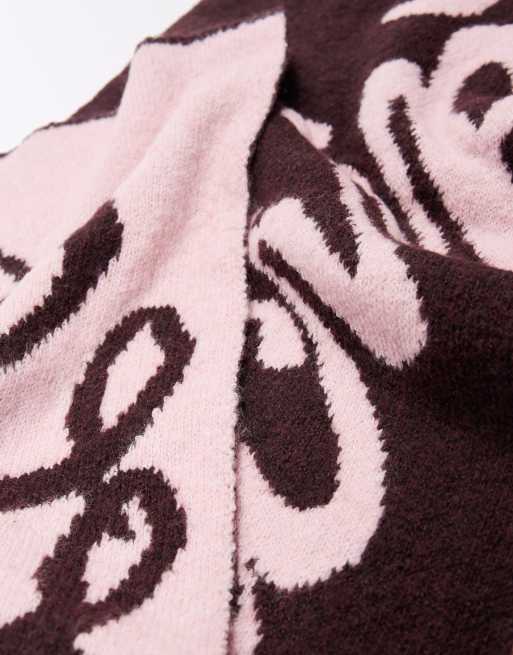Bershka sciarpa grafica nera, 3 di 4