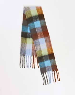 Bershka oversized chunky scarf in multi - ASOS Price Checker