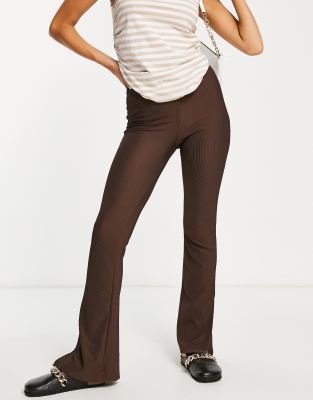 Brown Flare Yoga Pants