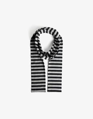 Bershka - Sehr langer Schal in Schwarz mit Print