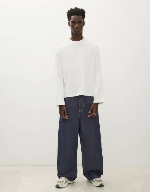 Bershka – Sehr weite Jeans in Blau, 5 von 6