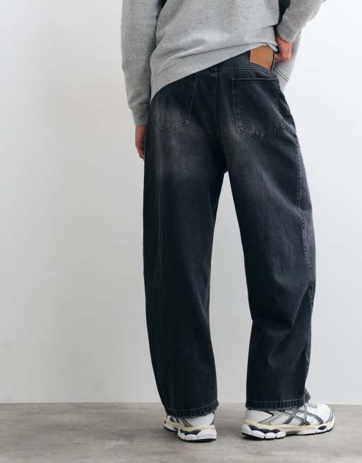 Bershka – Sehr weite Jeans in Schwarz, 5 von 5