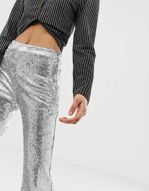 Pantalon paillette bershka new arrivals