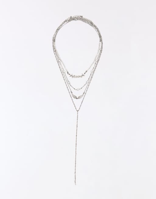 Bershka set di collane Wing in argento, 2 di 4