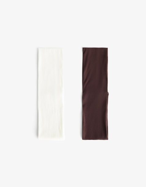 Bershka - Set van 2 haarbanden in bruin - view 1