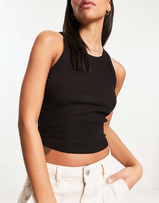 Bershka - Set van 2 hemdjes in racerstijl in zwart en wit, 4 van 4