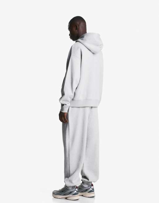 Bershka - Set van 2 joggingbroeken van fleece in zwart en grijs, 3 van 4