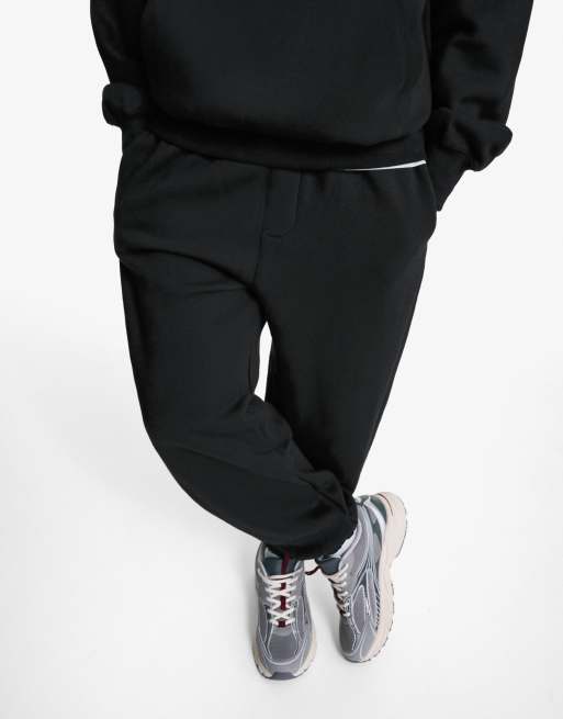 Bershka - Set van 2 joggingbroeken van fleece in zwart en grijs, 4 van 4