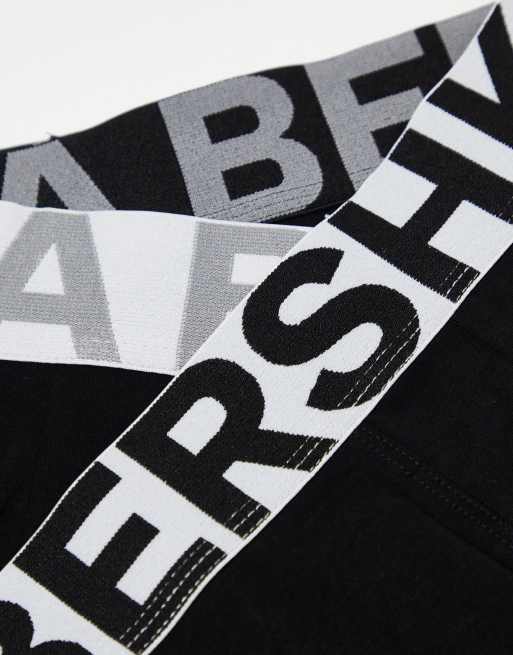 Bershka - Set van 3 boxershorts met contrasterende taillebanden in zwart, 4 van 4