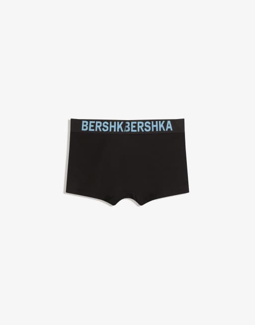 Bershka - Set van 3 boxershorts met print op de taille in lichtblauw, 4 van 4