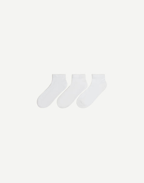 Bershka - Set van 3 paar sport enkelsokken in wit - view 1
