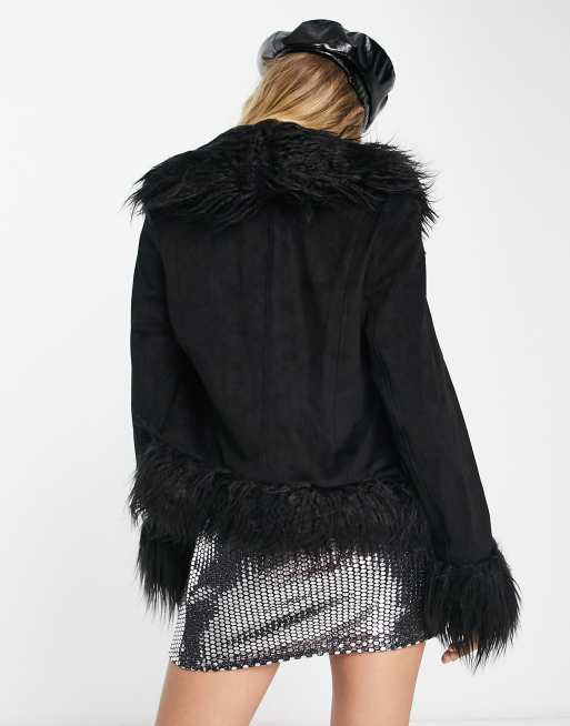 Bershka fur clearance jacket