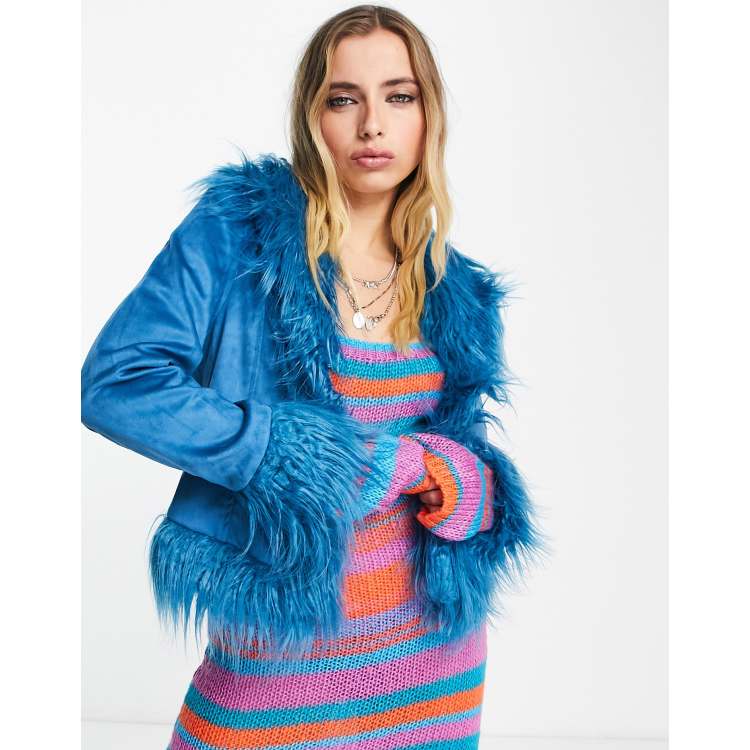 Blue 2025 shaggy jacket