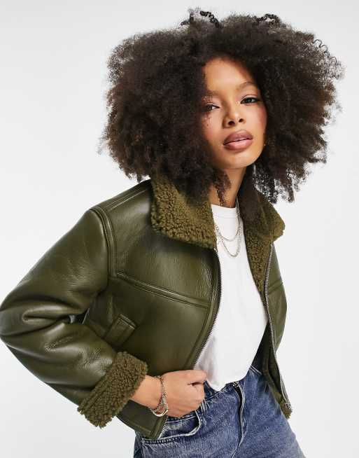 Bershka cropped clearance jacket