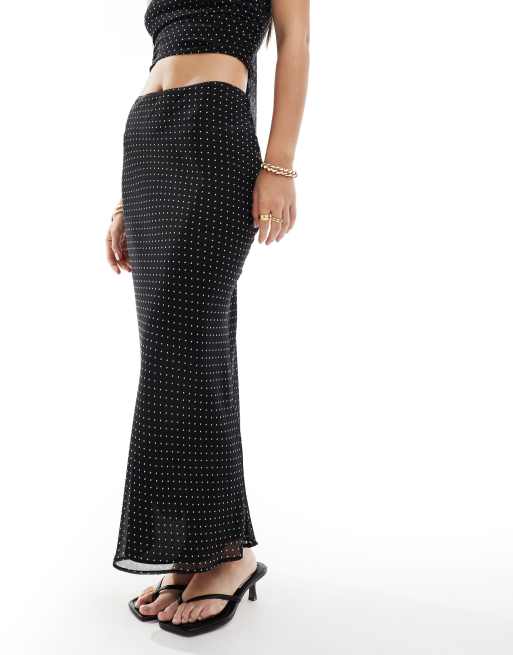 Polka dot 2025 skirt bershka