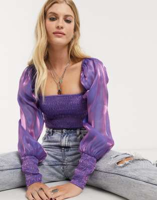 asos purple top