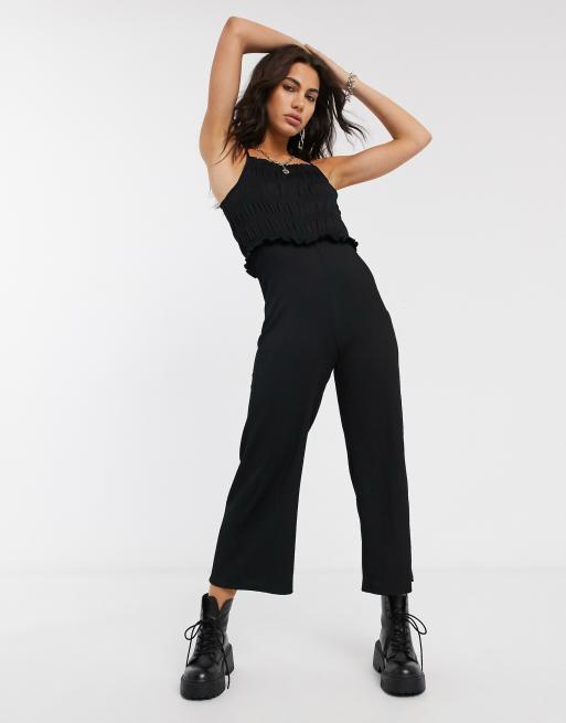 Black clearance jumpsuit bershka