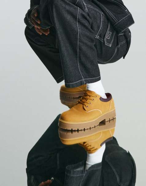 Bershka Shoes with quilted detail in yellow - view 1