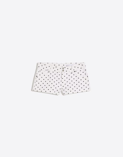 Bershka - Short à pois - Blanc, 4 de 4