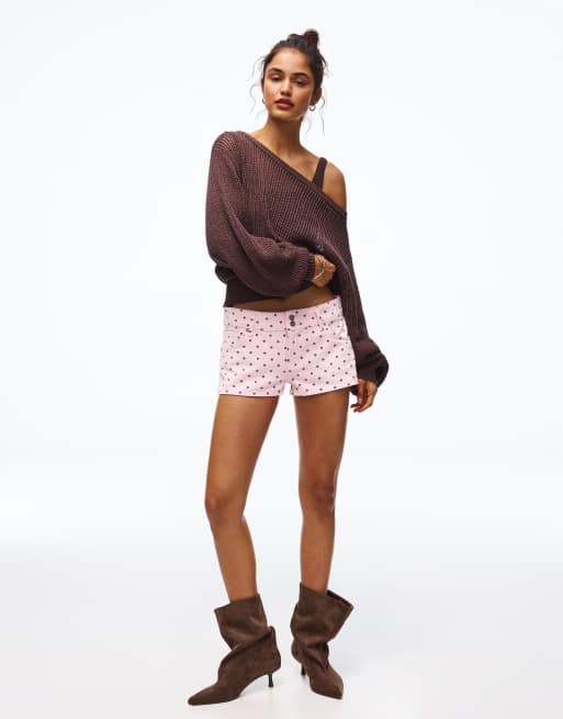 Bershka - Short à pois - Rose, 2 de 4