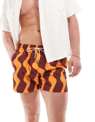 Jack And Jones - Short De Bain A Rayures Bleu Marine Blanc