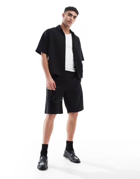Bershka - Short d'ensemble de qualité supérieure - Noir - view 1