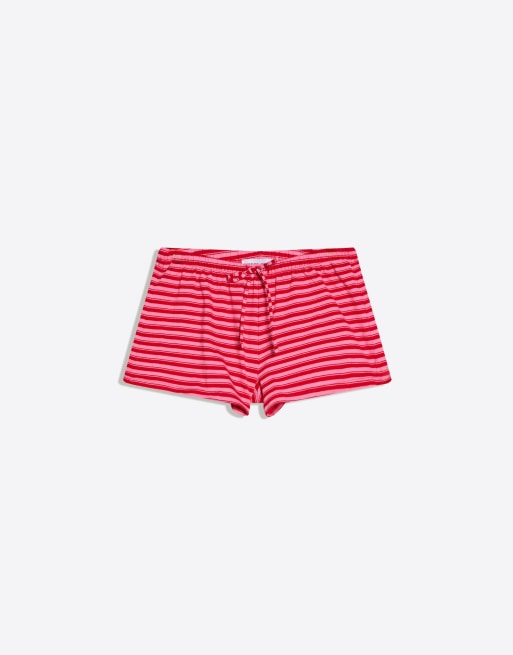 Bershka - Short duveteux à taille élastique - Rose, 4 de 4