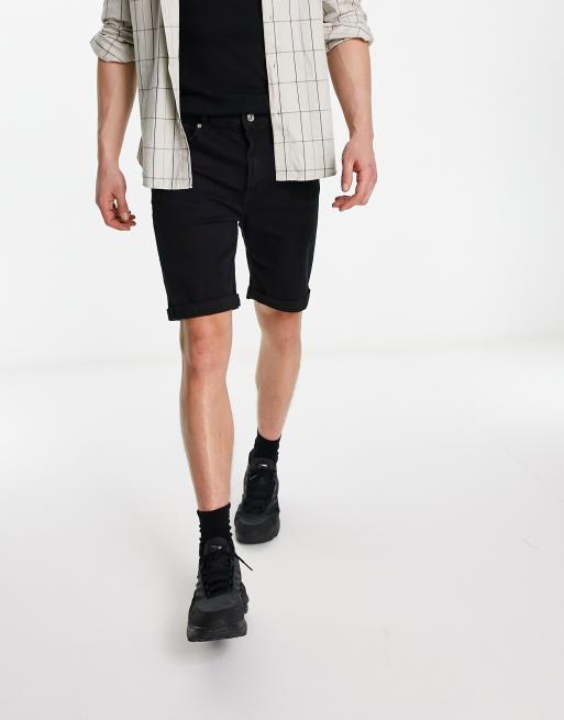Bershka - Short en jean à ourlet retroussé - Noir, 4 de 4