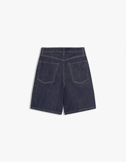 Bershka - Short en jean baggy - Bleu, 6 de 6