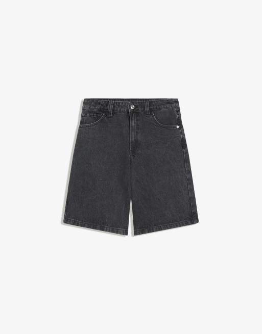 Bershka - Short en jean baggy - Noir, 5 de 5