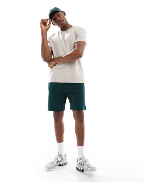 Bershka - Short en jersey - Vert foncé - view 1