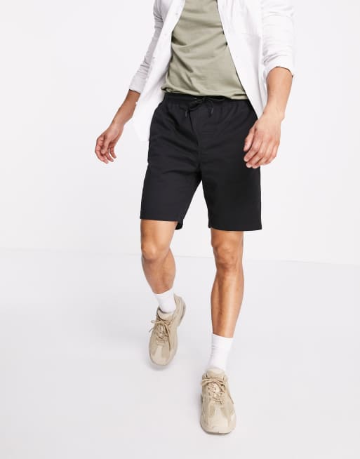 Bershka - Short met trekkoord in zwart