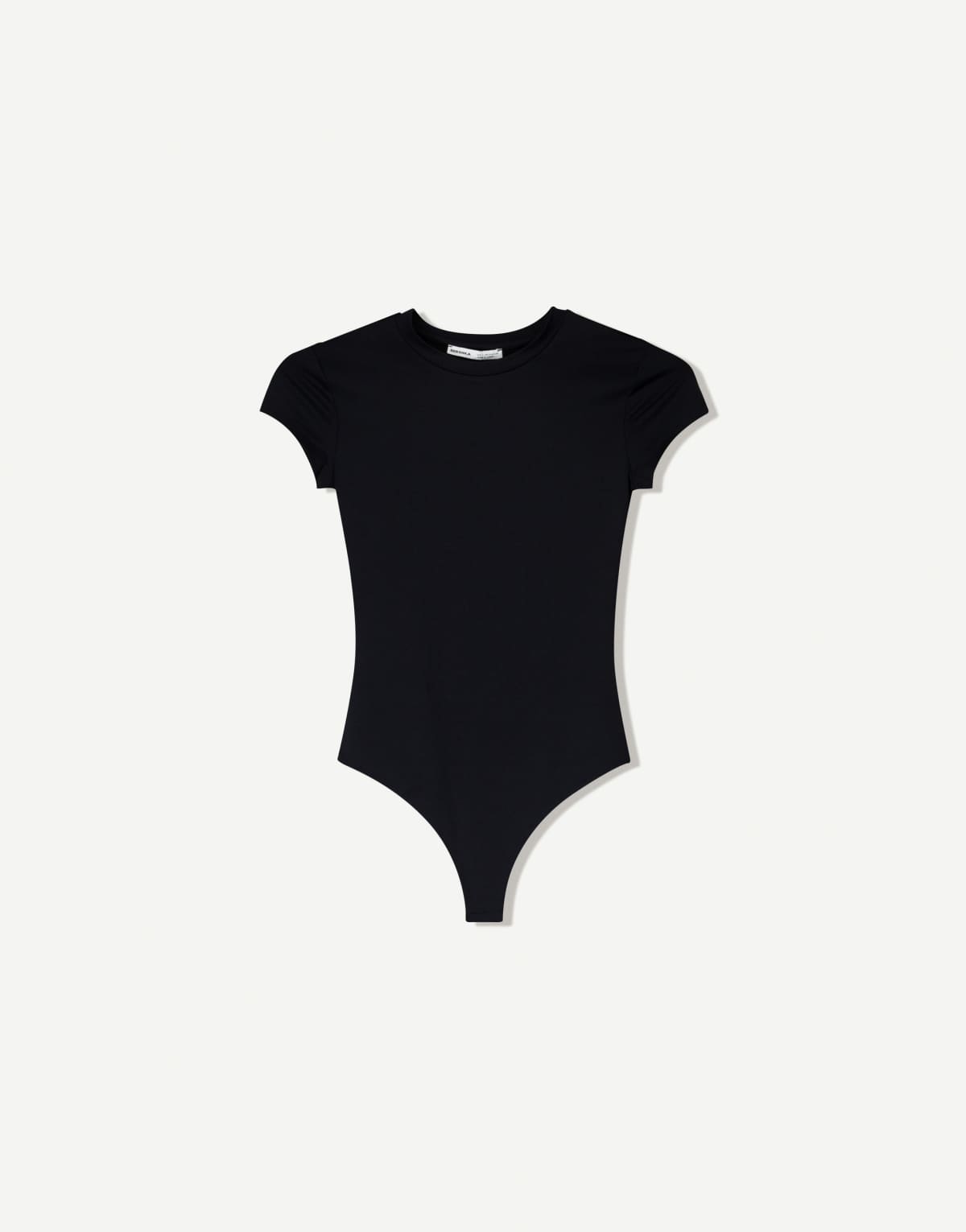 Bershka short sleeve bodysuit in black